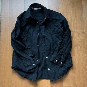 Alexander Wang Black Denim Button Up